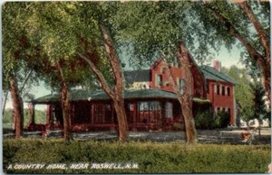 1910s New Mexico Postcard A Country Home Near Roswell NM Ingersoll Book Pub - Picture 1 of 2