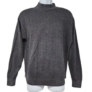 Geoffrey Beene Men's Size M Steel Grey Knit Mock Turtleneck Long Sleeve Sweater - Picture 1 of 6
