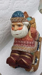 G DeBrekht Bearing Bear 51676-2 2002Ed Form Ornament handbemalt russisch 6"x6"  - Bild 1 von 6