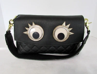 Betsey Johnson Kitsch Shoulder Bag Purse Googly Eyes Trolls Clutch NWT - Image 1 of 4