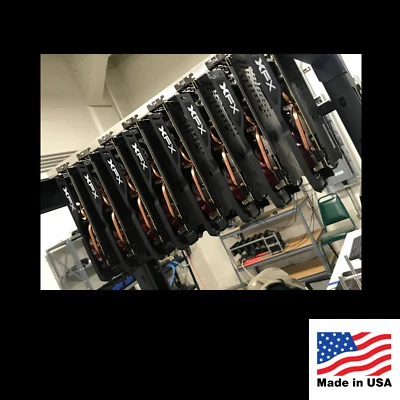 Hanging Mining Rig Frame 7 GPU Mining Rig Mount Made In USA - Image 1 of 4