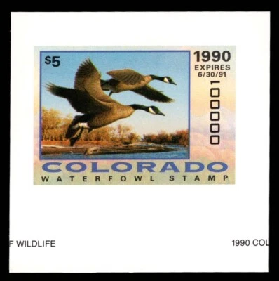 CO1 Colorado First of State Duck Print Stamp Proof - Image 1 of 2