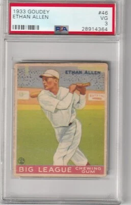 1933 Goudey Ethan Allen #46, PSA VG 3 - Image 1 of 2