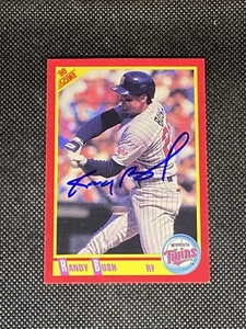 Randy Bush Minnesota Twins 1990 Score Firmato Auto Card #278 ~ Certificato di autenticità - Foto 1 di 3