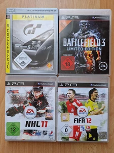 PS3 Playstation 3 Spielesammlung Gran Turismo 5 Battlefield 3 NHL 11 FIFA 12 - Bild 1 von 3