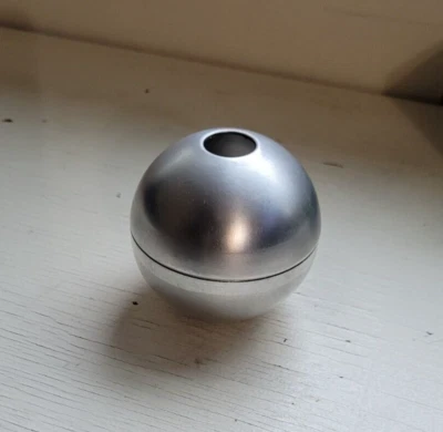 Bola de veleta de aluminio de 3"", PIEZA DE VELETA / VARILLA DE ALIGERAMIENTO para varillas de 3/4". Foto 1 de 4