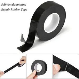 8 x Premium Schwarz Dichtung Gummi Wasserdicht Selbstverschmelzendes Band 19mm x 10m - Bild 1 von 3
