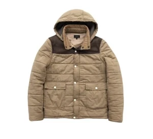 A.P.C Jacket Coat Men Size XS Removable Hoodie Puffer Sheepskin Leather Trim - Picture 1 of 12