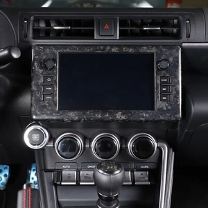 Forged Carbon Fiber Interior Center Display Panel Trim Cover Fits GR86 BRZ 22-25 - Picture 1 of 14