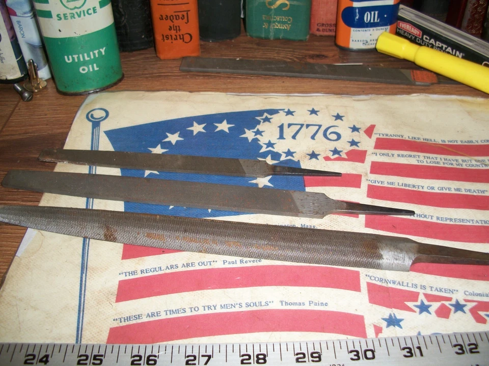 LOT OF 3 Files MILL BASRARD, NICLSON, AUSTRIA 1" 1/2 ROUND Flat Bastard Double - Image 1 of 4