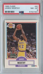 1990 Fleer James Worthy #97 PSA 8 NM-MT HOF - Picture 1 of 2