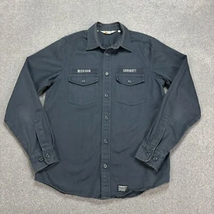 Carhartt Shirt Adult Small Blue Work Wear Michigan Overshirt Chore Utility Mens - Picture 1 of 7
