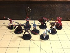 Star Wars Miniatures Lot Of 9 Light, Dark Jedi, Sith, Republic Figures No Cards