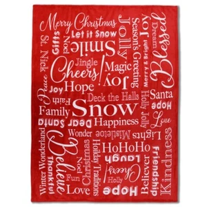 Mensaje Positivo Navidad 50x60 pulgadas Suave Felpa Manta Joy Cama Manta - Imagen 1 de 7