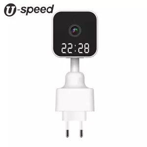 U-speed 1080P Tuya Wifi Plug Camera 2way Voice Tuya Home Clock Digital Camera - Picture 1 of 11