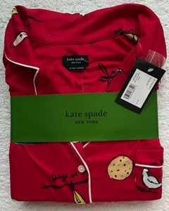 Kate Spade Schlafanzug Größe XL rot Langarmshirt Hose NEU $ 78 - Bild 1 von 4