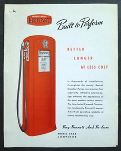 Folleto de ventas de una sola hoja bomba de gasolina modelo 640 serie Bennett distribuidor - Imagen 1 de 2
