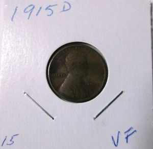 1915 D Lincoln Cent Very Fine - Picture 1 of 4