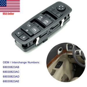 Interruptor de puerta de ventana eléctrica principal delantero izquierdo EOA para Jeep Grand Cherokee 2011-2013 - Imagen 1 de 5