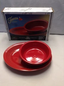 Fiesta Homer Laughlin 2 Pc Companion Set Scarlet w/ Box - Picture 1 of 24