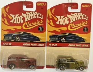 Hot Wheels Classics Series 2 LOT OF(2) Anglia Panel Truck Lime Green Red & Red  - Picture 1 of 7