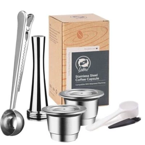Reusable Coffee Capsules Cup Stainless Steel Refillable Coffee Capsule Refilling - Picture 1 of 35