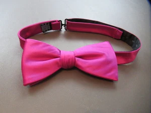 Countess Mara Men's Solid Pre-Tied Bow Tie, Dark Pink, One Size - Picture 1 of 2