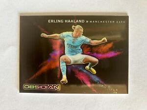 2022-23 Obsidian Erling Haaland SSP Black Color Blast Card #7 Manchester City FC