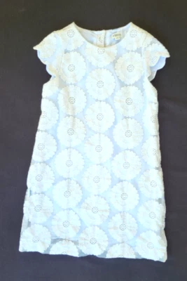 Gymboree Girls Sleeveless White Embroidered Floral Dress New Sz 7-8 - Image 1 of 4