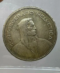 Switzerland 1931-B 5 Francs KM40 XF, TI Starts @ 6:00 - Picture 1 of 2