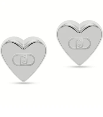 Orecchini Donna Liu-Jo Essential LJ2629 A Cuore Bombato In Acciaio - Immagine 1 di 2