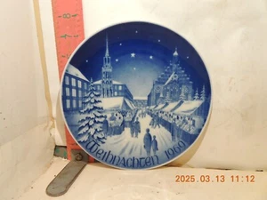 Plato de Navidad Bayreuther para 1969-Mercado de Navidad de Nuremberg-Etiqueta de precio 18,00 - Imagen 1 de 2