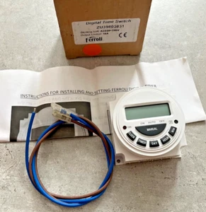 Ferroli Digital Time Switch Timer Clock ZU39803831 39803831 New Genuine - Picture 1 of 9