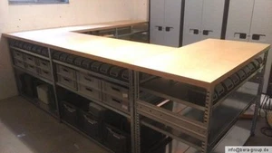 Werkbank Werkstatt Metall Profi Schwerlast Kellerregal Lager Steck Keller Regal - Bild 1 von 9