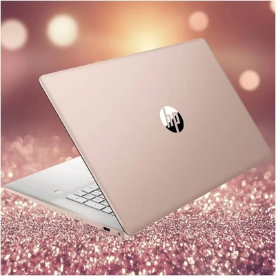 NEW Rose Gold HP 17 CN Series 17.3” Widescreen Laptop Windows 11 256 GB SSD - Image 1 of 4