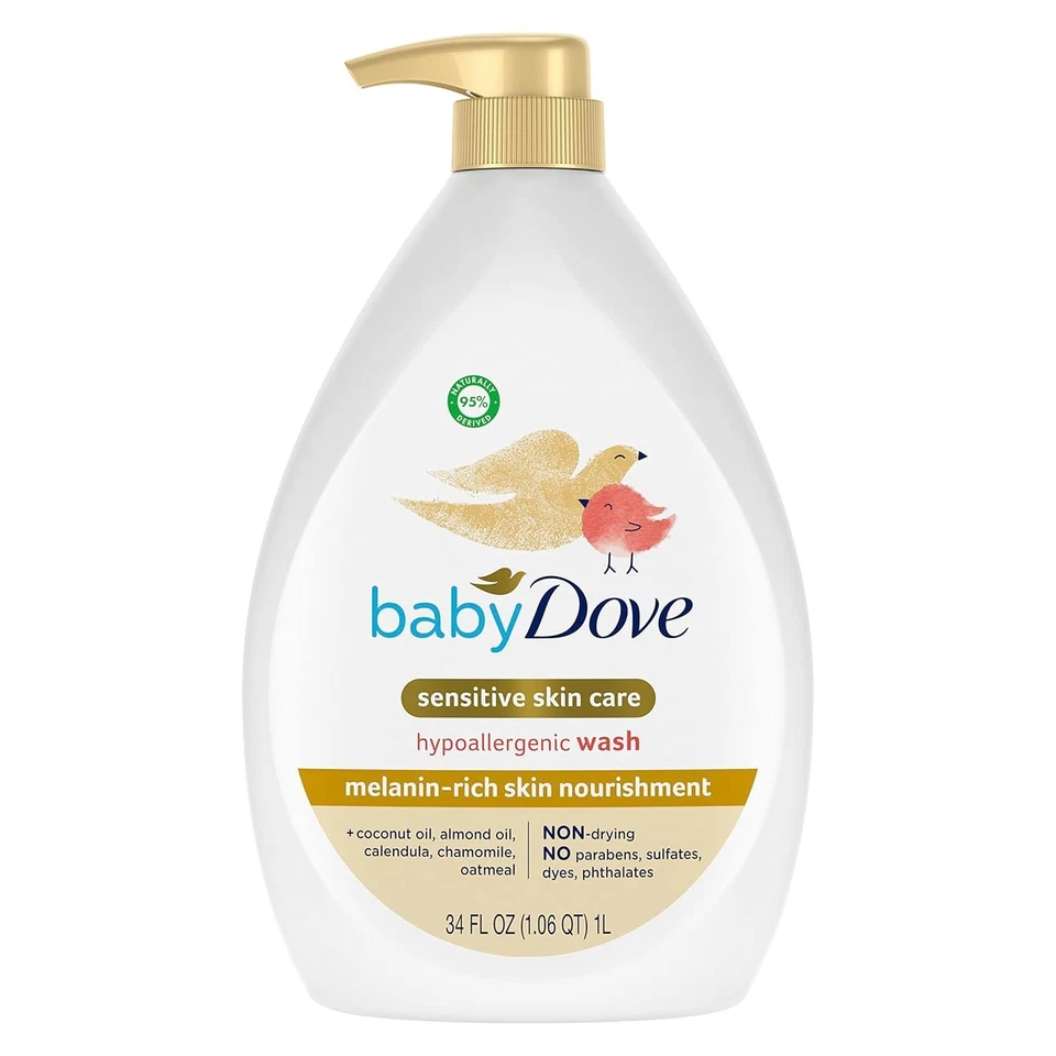 Baby Dove Melanin Rich Skin Nourishment Hypoallergenic Body Wash 34 Fl Oz