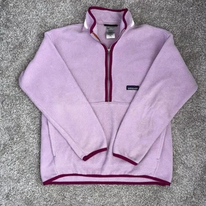 Patagonia Synchilla Kids L (12) Fleece Pullover Pink Purple Half Zip Girl's READ - Picture 1 of 15