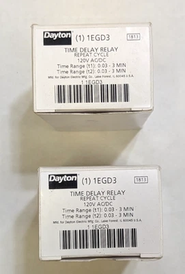 Dayton 1EGD3 Single Function Time Delay Relay, Octal, Cycle On, 1 Functions - Image 1 of 4