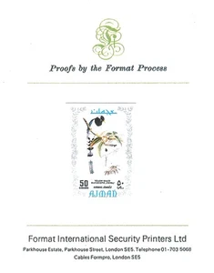 UAE United Arab Emirates Ajman 1971 Birds Flowers Fauna Flora - Rare Proof MNH - Picture 1 of 1