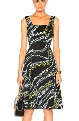 Erdem Tate Suzu Swirl Neoprene Jersey Dress Sz US 8 (V4 - Image 1 of 4