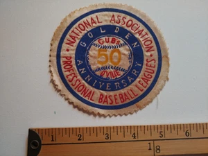 * NAPBL 50S NATIONAL ASSOC. PROFESSIONAL BASEBALL LEAGUES 50TH PATCH CREST * - Picture 1 of 1