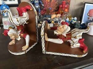 🔥🔥🔥 Par de sujetalibros bufón arlequín resina sólida 7” X 5” - Imagen 1 de 5