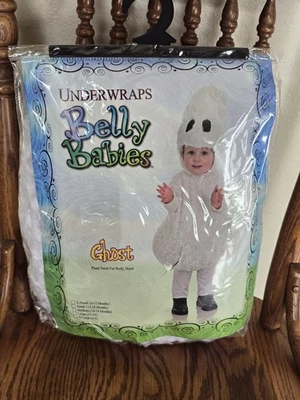 UnderWraps живота Babies плюшевый унисекс призрак костюм ребенка ясельного возраста размер 2T-4T новый - Изображение 1 из 4