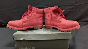 Timberland 6" Premium Junior Stiefel A1LQM hellrot Wildleder wasserdicht Größe 7 - Bild 1 von 13