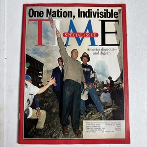 F3 2001 GEORGE W BUSH Ground Zero Sept 24 TIME Magazine Sept 11 - Picture 1 of 2