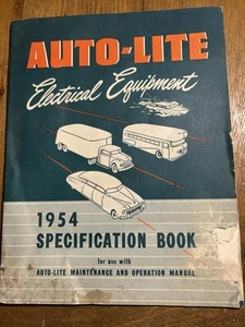 1954 AUTO-LITE Electrical Equipment Specification Book PB 54 pgs - Bild 1 von 14