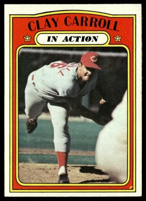 Topps Clay Carroll 1972 -- Cincinnati Reds #312 Foto 1 de 2