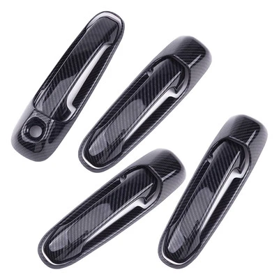 Carbon Fiber Style Door Handle Cover fit for Mitsubishi Raider Chrysler Aspen - Image 1 of 4