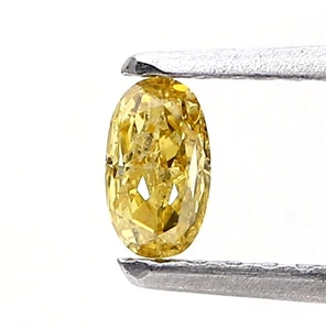 NATURAL DIAMOND 0.16TCW 4 MM YELLOW OVAL ROSECUT DIAMOND FOR BIRTHDAY GIFT - Picture 1 of 11