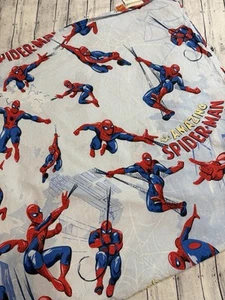 Pottery Barn Kids Marvel Spiderman Sheet Twin Flat 100% Organic Cotton - Picture 1 of 3